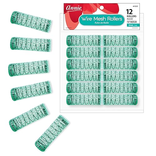Annie 7/8" Wire Mesh Hair Rollers - 12 Pcs.