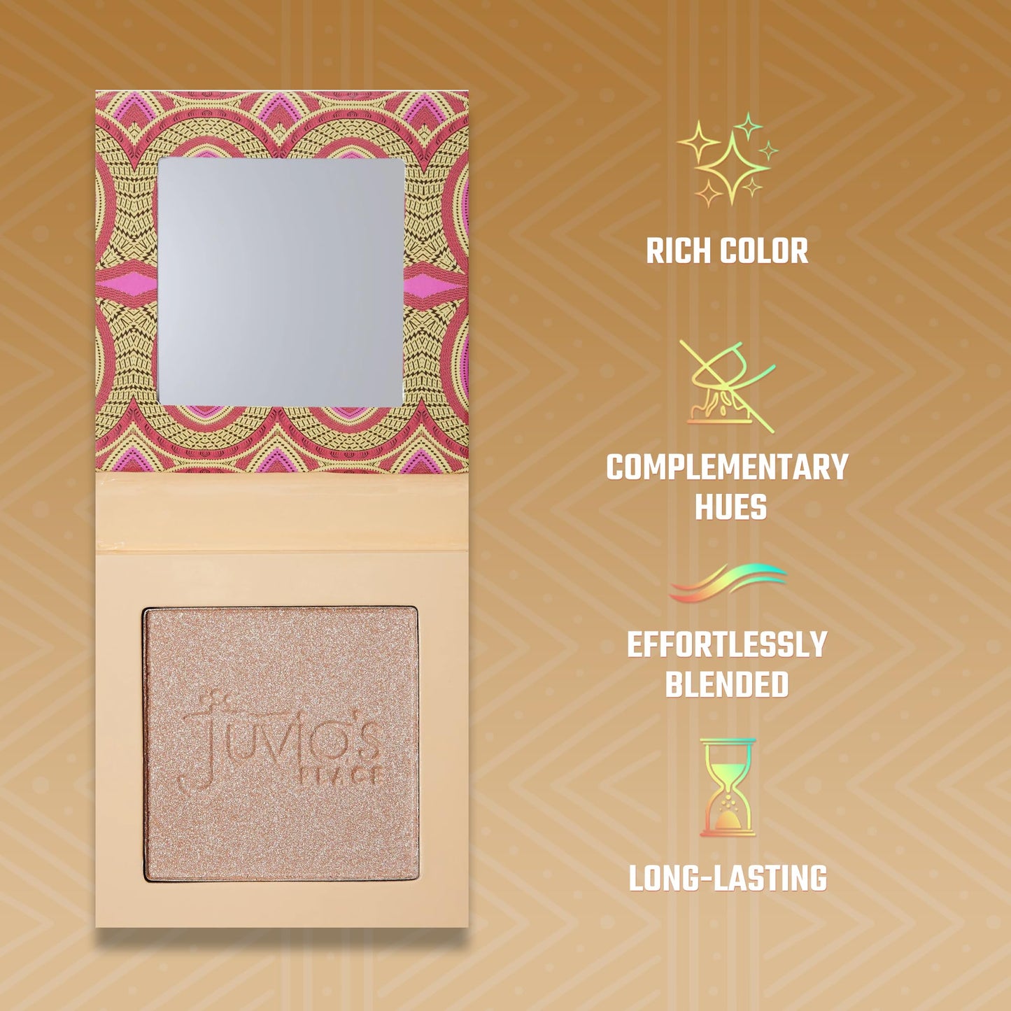Juvia's Place - Tribe Highlighter Vol. 3 - Glow Highlighter Face Makeup Powder - Shimmering Glow Finish perfect for cheekbones, Radiant Mineral
