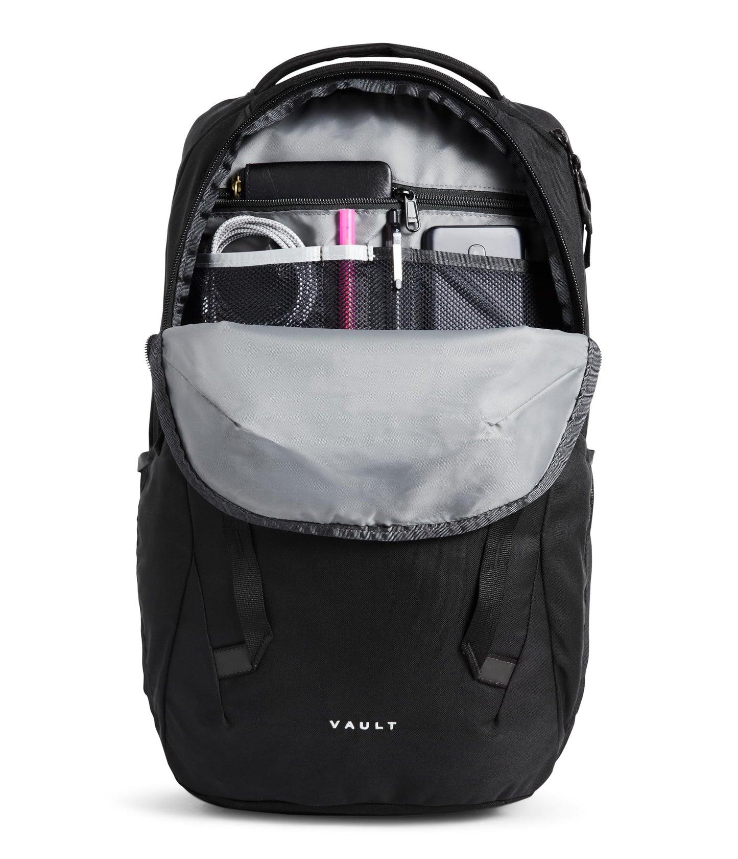 The North Face Vault Everyday Laptop Backpack - Commuter Travel Bag, Water-Repellent Finish, Spacious Compartment, TNF Black-NPF, One Size