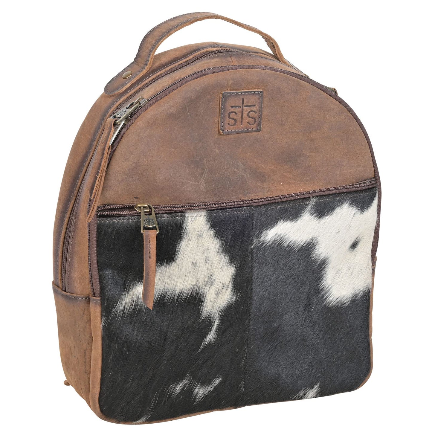 STS RANCHWEAR Women's Cowhide Phoenix Casual Durable Leather Brown Backpack with Adjustable Shoulder Straps