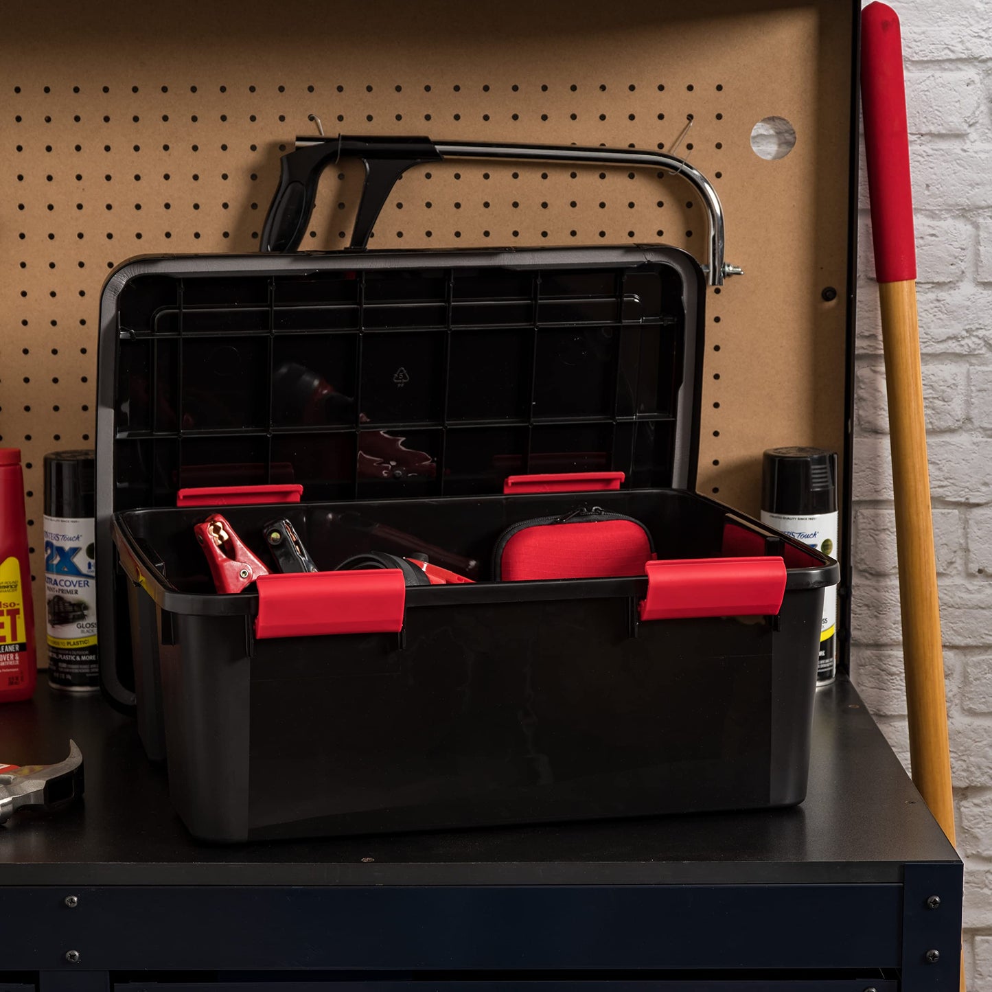 IRIS USA WeatherPro 31 Qt Storage Bins with Lids, 6 Pack, BPA-Free Plastic Gasket Box with Tight Latch and Seal, Stackable Nestable Tote Tub…