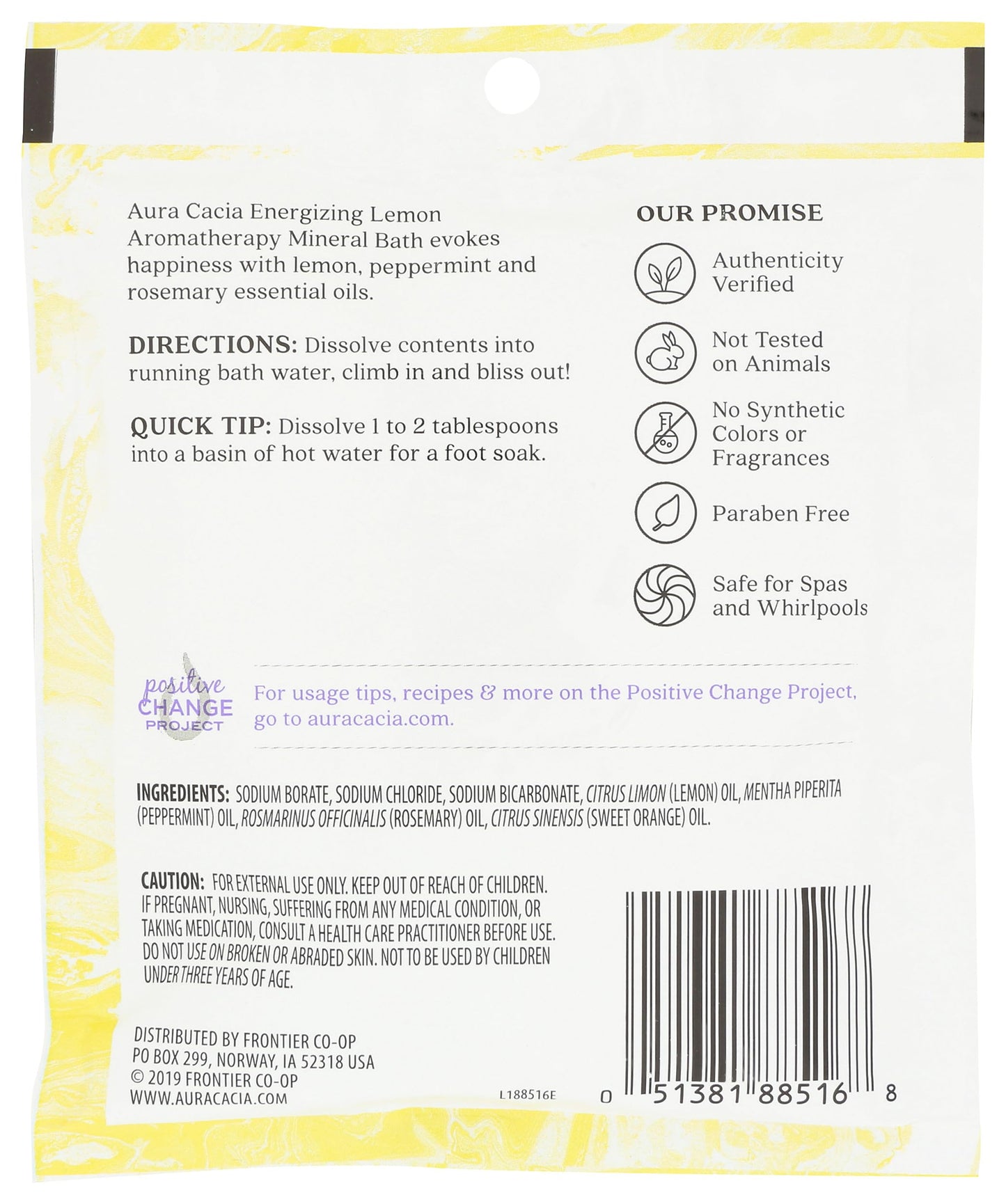 Aura Cacia, Mineral Bath Energizing Lemon, 2.5 Ounce Beauty and Personal Care Aura Cacia