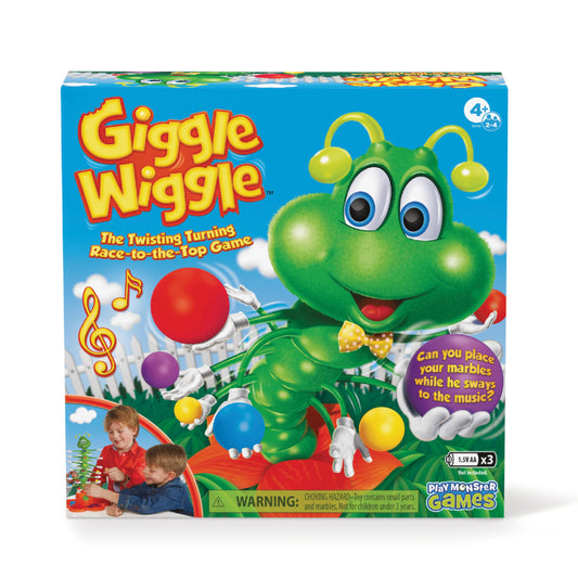 PlayMonster Giggle Wiggle Board Games for Kids, Hand-Eye Coordination, Preschool Games, The Twisting-Turning Race to Get Your Marbles to The Top…