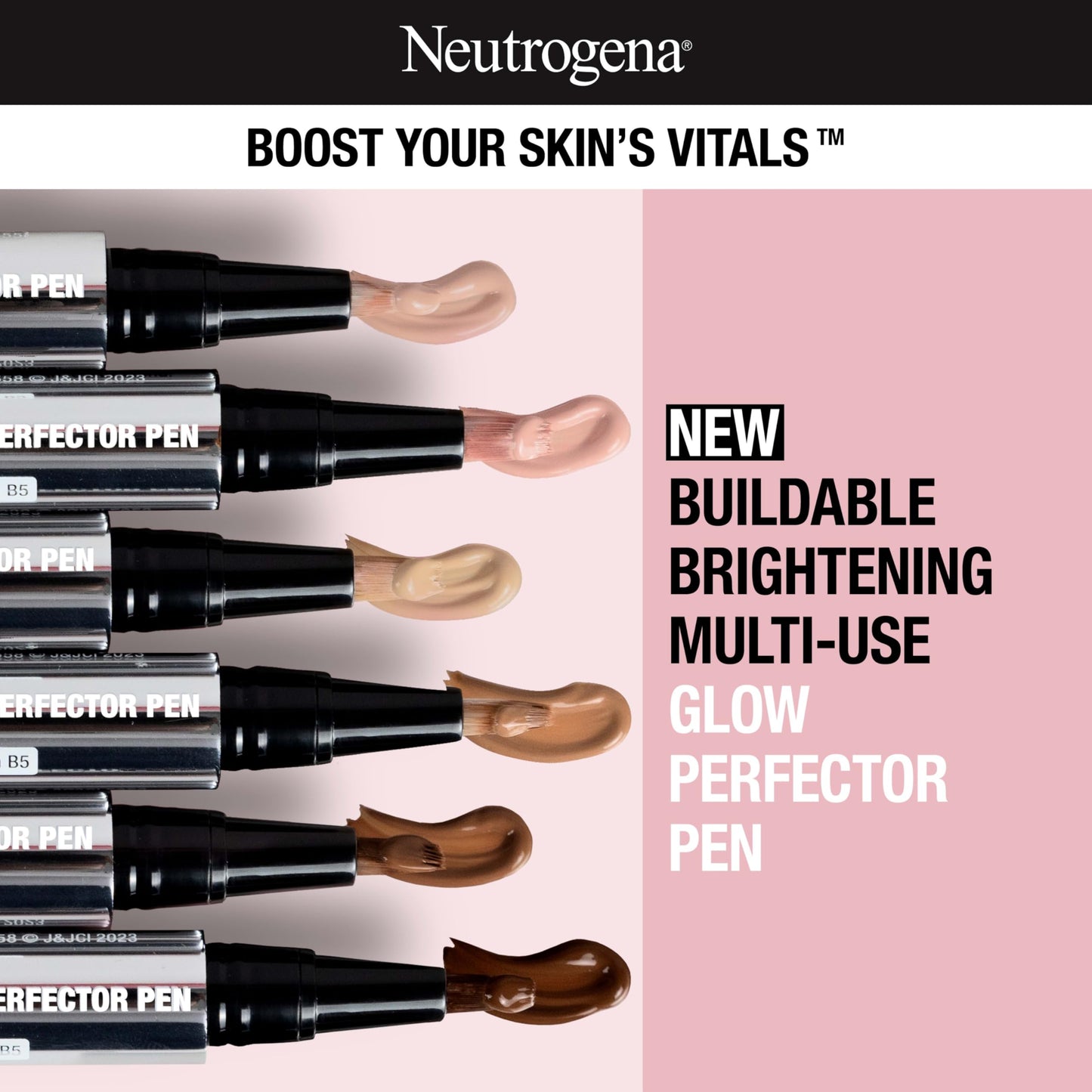 Neutrogena Healthy Skin Glow Perfector Concealer Pen, Lightweight Liquid Makeup for Face with Pro-Vitamin B5 & Vitamin E for a Radiant Finish, Deep