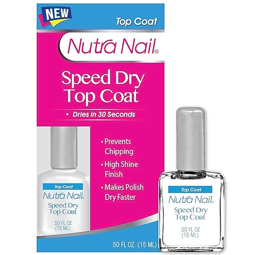 Nutra Nail Manicure Collection - Speed Dry in 30 Seconds - Quick Dry Top Coat Nail Polish - 0.5 Ounce