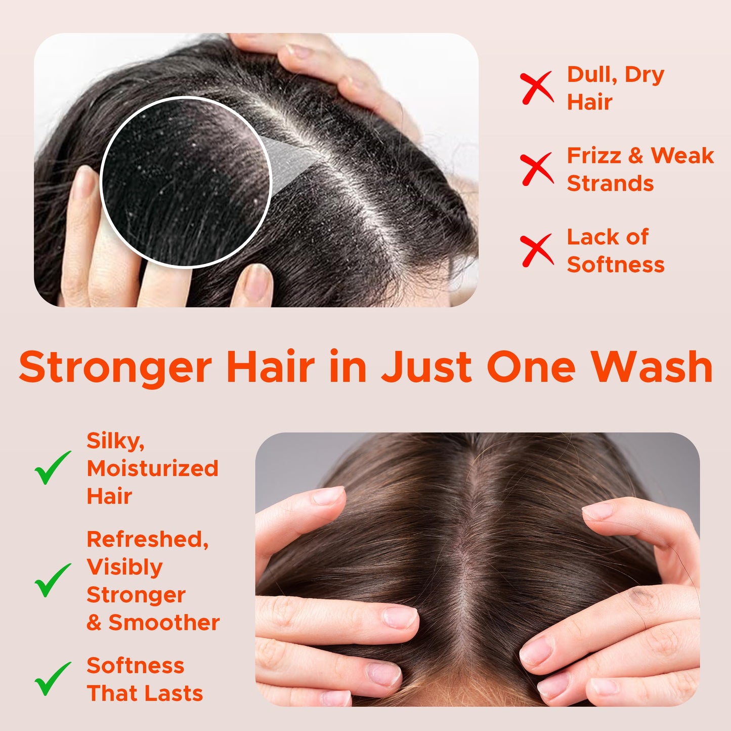 Nora Ross Garlic Extract & Rosemary Strengthening Shampoo and Conditioner Set - Natural Shampoo and Hair Conditioner for Normal to Dry, Brittle Hair