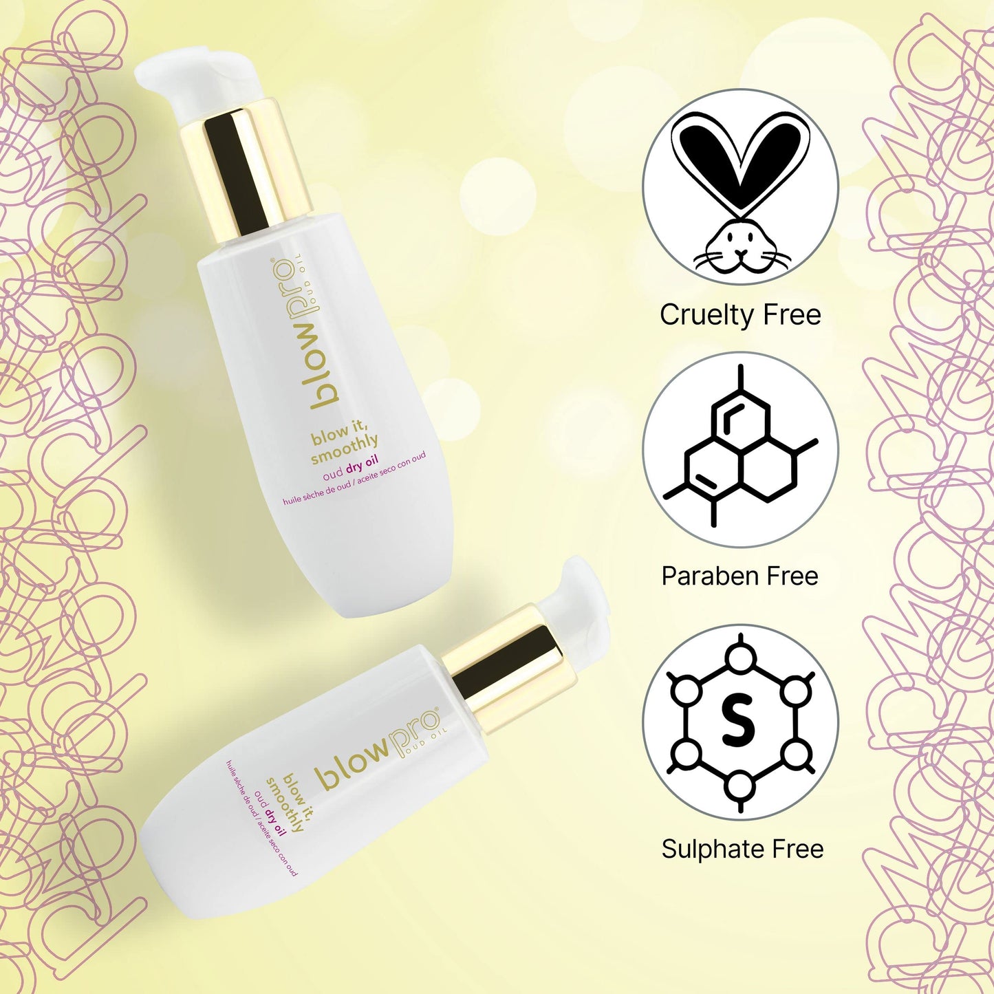 blowpro Blow It Smoothly Oud Dry Oil - Lightweight Essential Oils Serum for Added Hair Shine - Frizz-Free, Fragrant and Smooth Hair Blow Dry Finish