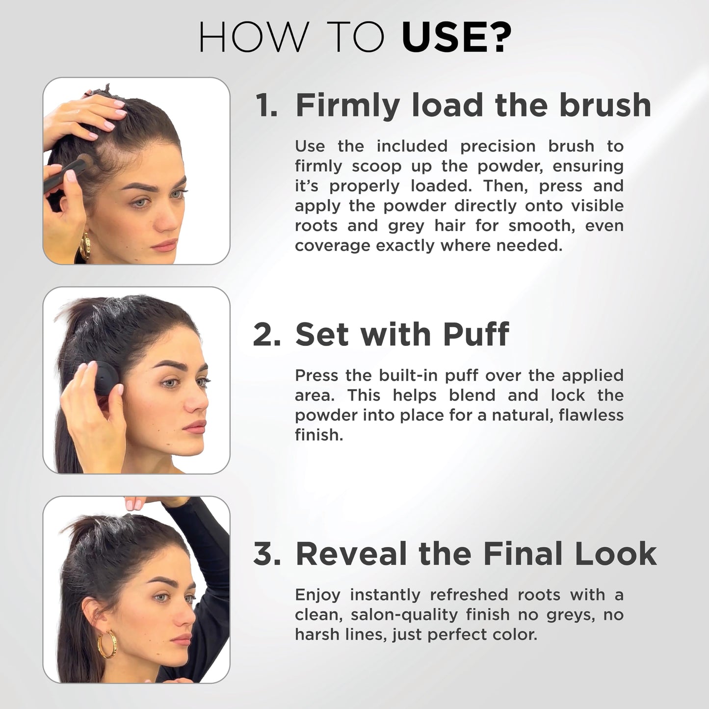 THICK FIBER Root Touch Up Powder - Water & Sweat Resistant Hair Loss Concealer Set for Thinning Hair Women, Includes Brush (Black) Beauty and Personal Care Thick Fiber