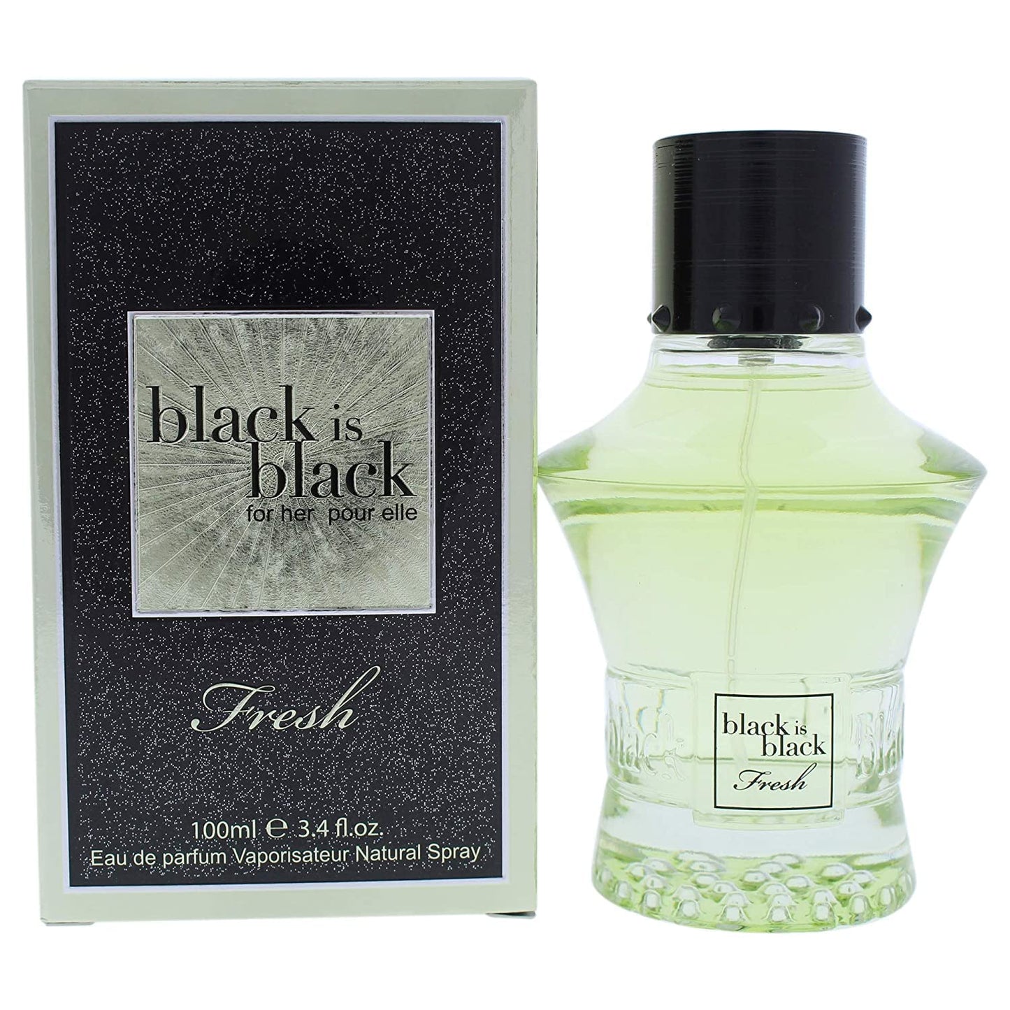 Nu Parfums Black is Black Fresh, 3.4 Oz