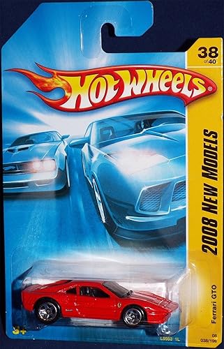 Hot Wheels 2008 038 38 New Models Red Ferrari GTO 1:64 Scale