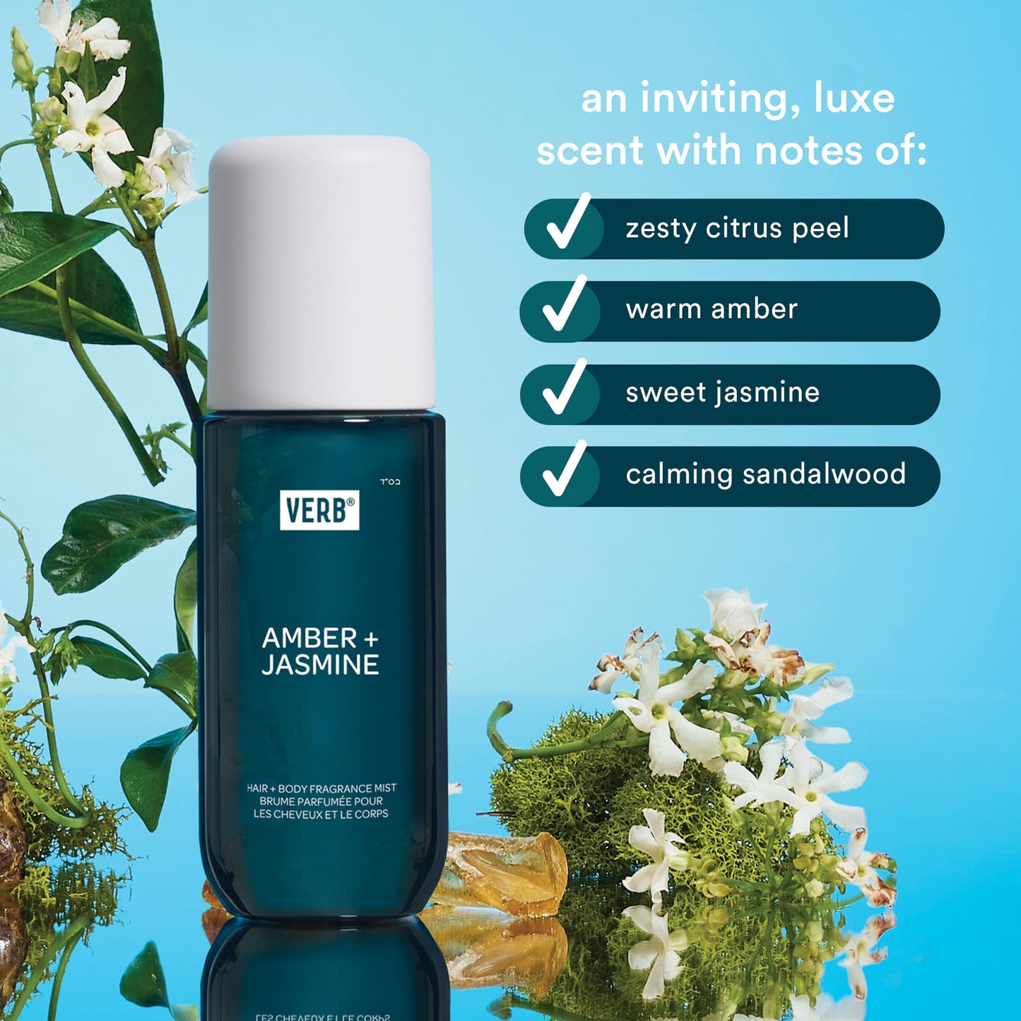 VERB Bold Moisture Hydrate Kit, 4 pc - Cleanses + Nourishes Dry + Frizzy Hair to Smooth + Reduce Frizz - Amber + Warm Jasmine Scent