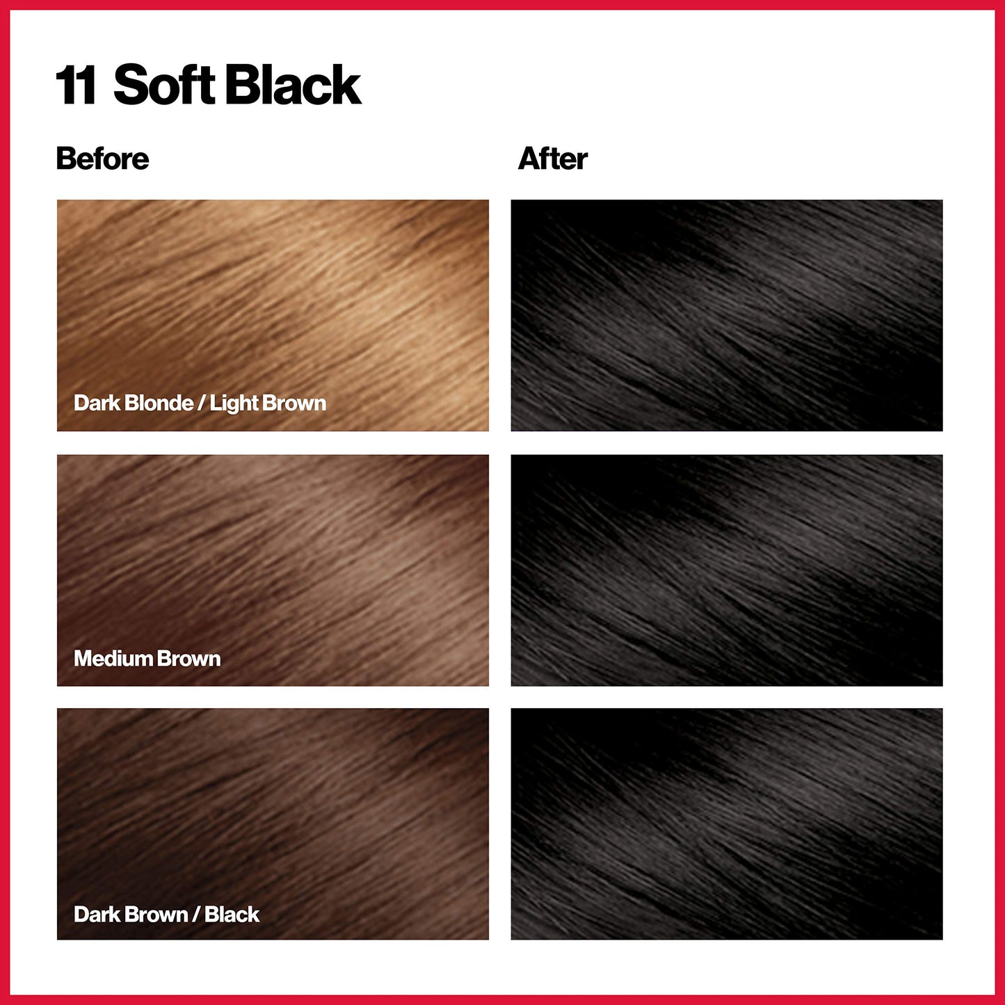 Revlon Permanent Hair Color, Permanent Hair Dye, Colorsilk with 100% Gray Coverage, Ammonia-Free, Keratin and Amino Acids, 11 Soft Black, 4.4 Oz (Pack