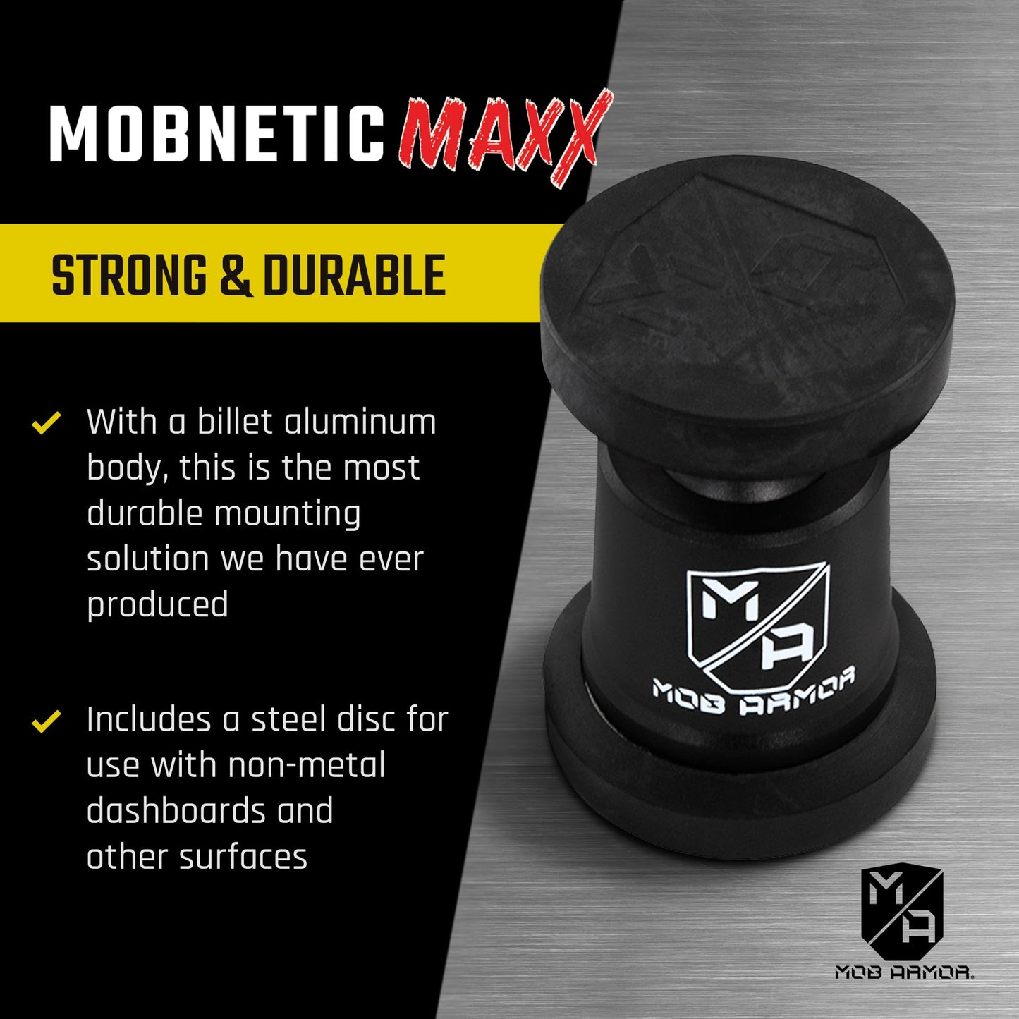 Mob Armor MobNetic Maxx - Magnetic Phone Holder for Car, USA Assembled Car Phone Mount, Supports iPhone & Android, Christmas, White Elephant for Men…