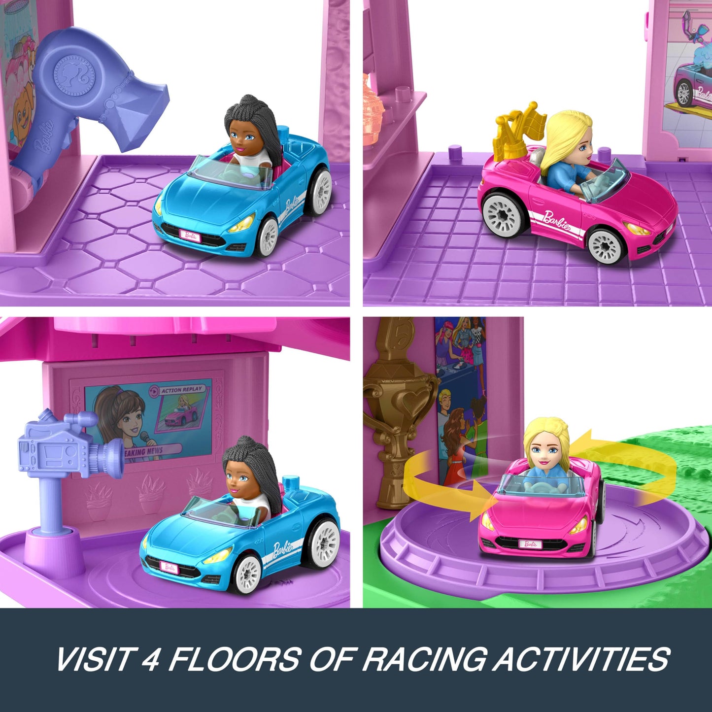 Hot Wheels® Racerverse Barbie Playset, 4Y+, JDD65