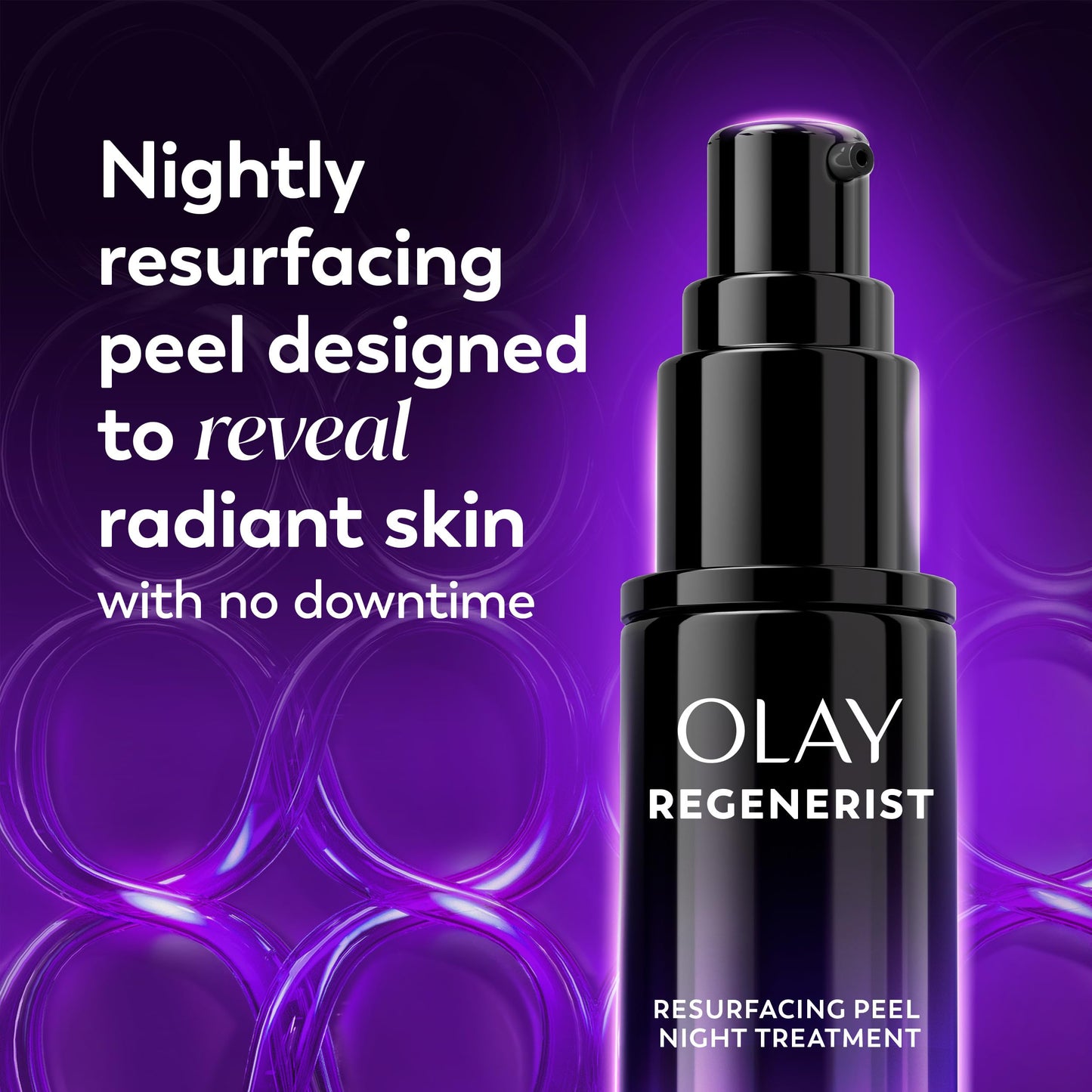 Olay Regenerist Chemical Peel for Face, Overnight Face Peel Mask, Anti-Aging Skin Care, Night Serum, For Fine Lines & Dark Spots, Fragrance-Free