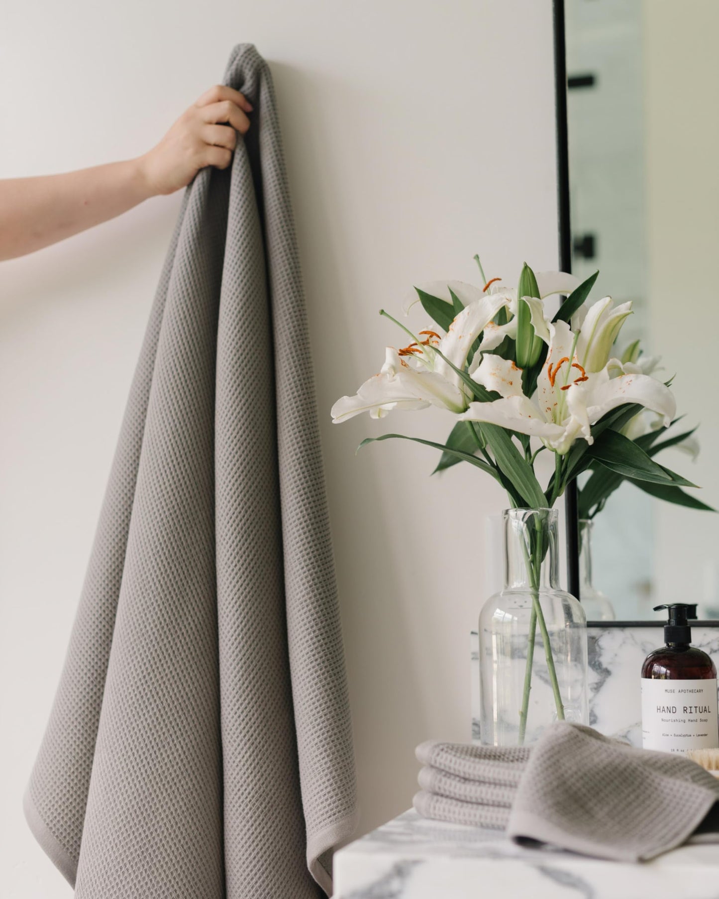 Cozy Earth Waffle Bath Sheets - 60% Cotton 40% Viscose from Bamboo Bath Sheets 40 x 65 Inches - Soft & Absorbent Terry, Reversible Mini Textured…