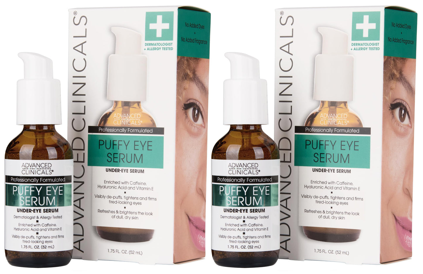 Advanced Clinicals Puffy Eye Under Eye Serum | Visible Anti Aging Brightening Vitamin C + Caffeine Serum Helps Improve Look Of Puffiness, Fine Lines