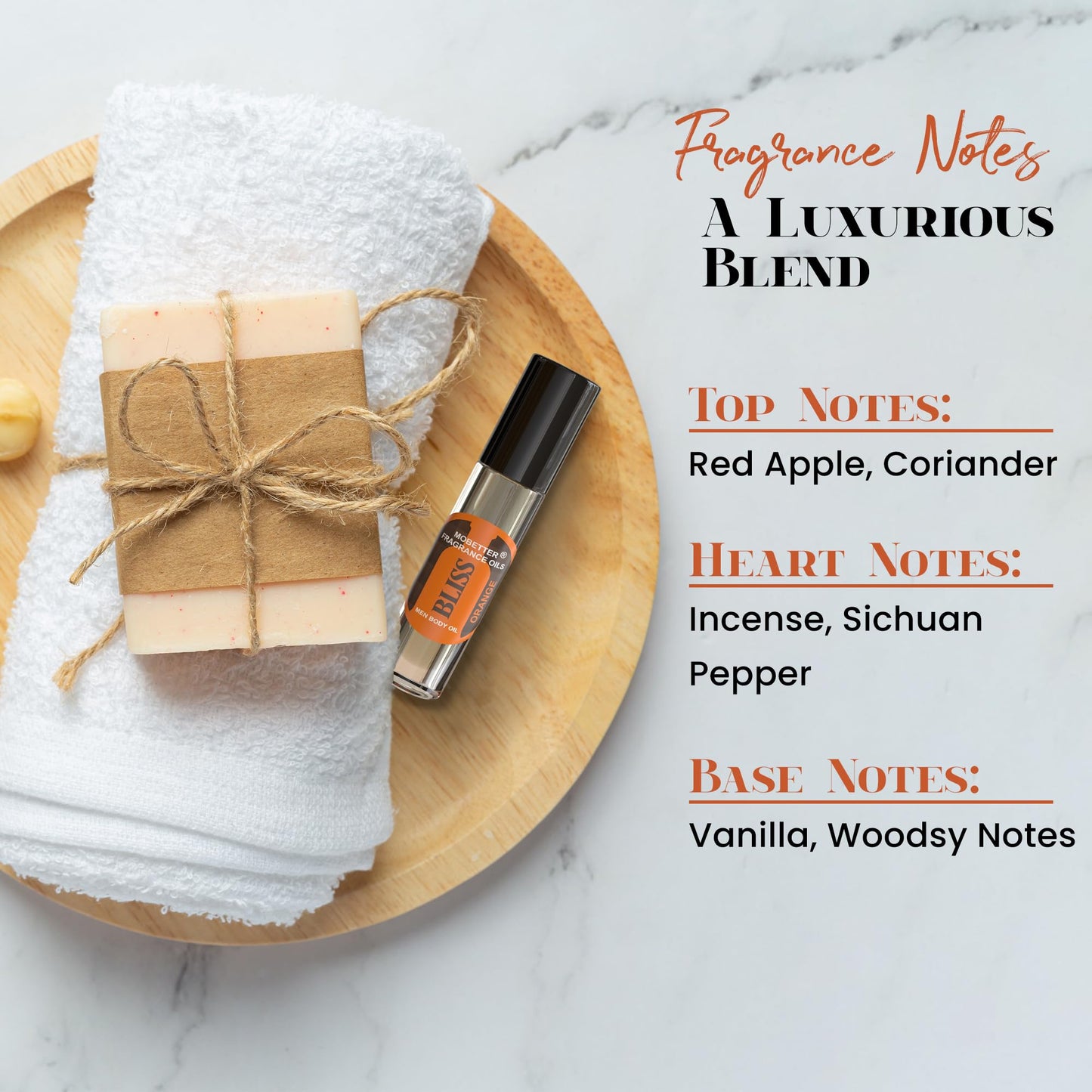 MOBETTER FRAGRANCE OILS Bliss Orange Men Cologne Body Oil
