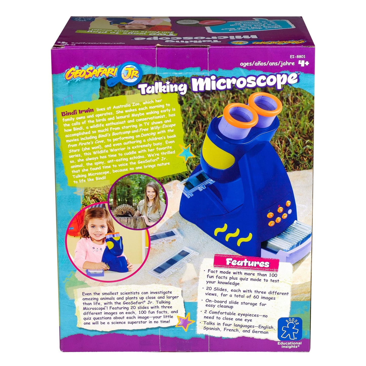 Educational Insights GeoSafari Jr. Talking Microscope with Bindi Irwin – STEM Science Toy for Kids, Interactive Learning Ages 3+