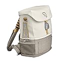 JetKids Stokke BackPack, White - Expandable Design for Kids 2-7 Years Old - Easy-to-Clean, Water Repellent Fabric - Includes Pull-Out Seat Pad, Name Tag & Detachable Captain Stripes
