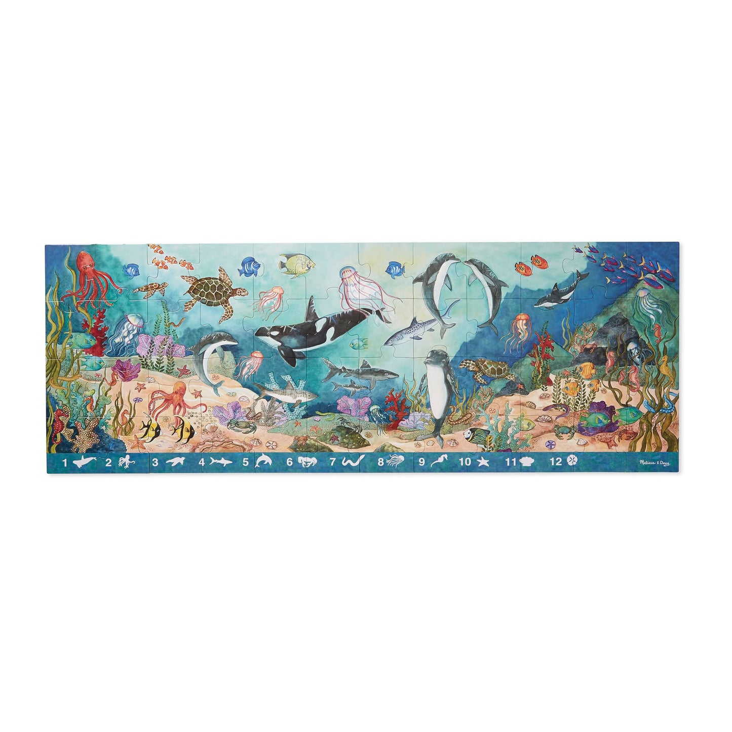 Melissa & Doug Search and Find Beneath The Waves Floor Puzzle (48 pcs, Over 4 feet Long) - FSC Certified