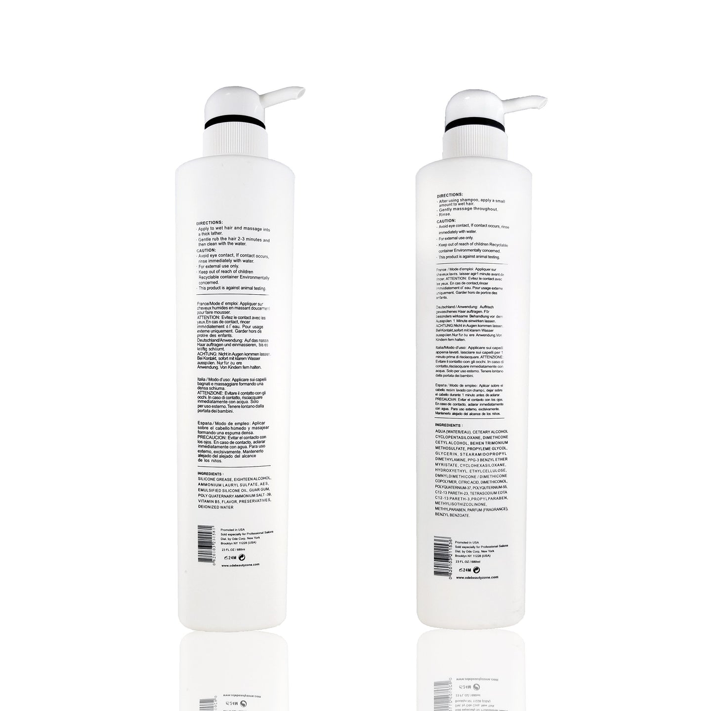 ODE SOFIA Honey & Collagen Shampoo and conditioner, for normal to dry hair, women, men and teens, 23Fl OZ, 680ml (set of Shampoo and conditioner)
