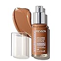 Revlon Illuminance Skin-Caring Liquid Foundation, Hyaluronic Acid, Hydrating and Nourishing Formula with Medium Coverage, 505 Rich Sand, 1 fl oz