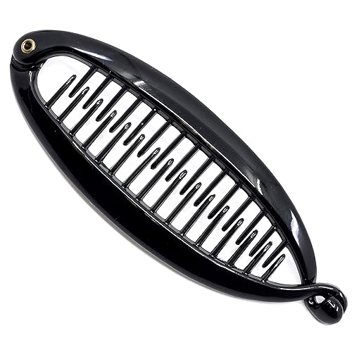 Camila Paris NV138 French Extra Small Banana Clip Hair Comb for Fine Hair, Classic Banana Clips Hair for Thin Hair Ponytail Holder Interlocking