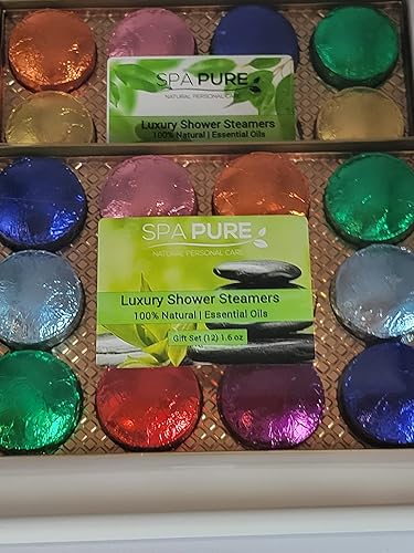 Spa Pure Shower Tablet Aromatherapy: 2 Gift Sets Made in USA with 100% Pure Essential Oils (24 Count)