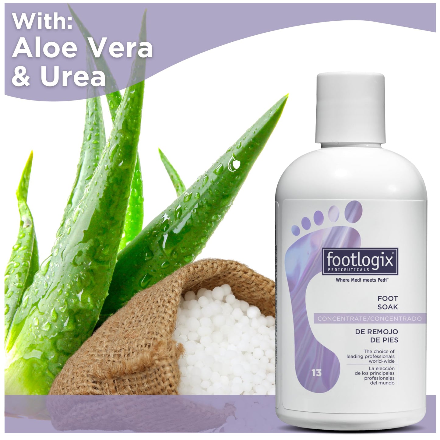 FOOTLOGIX Foot Soak Concentrate, 8.45 oz - Gentle Cleansing, Foot Bath Soak, Soften Dry Feet and Calluses