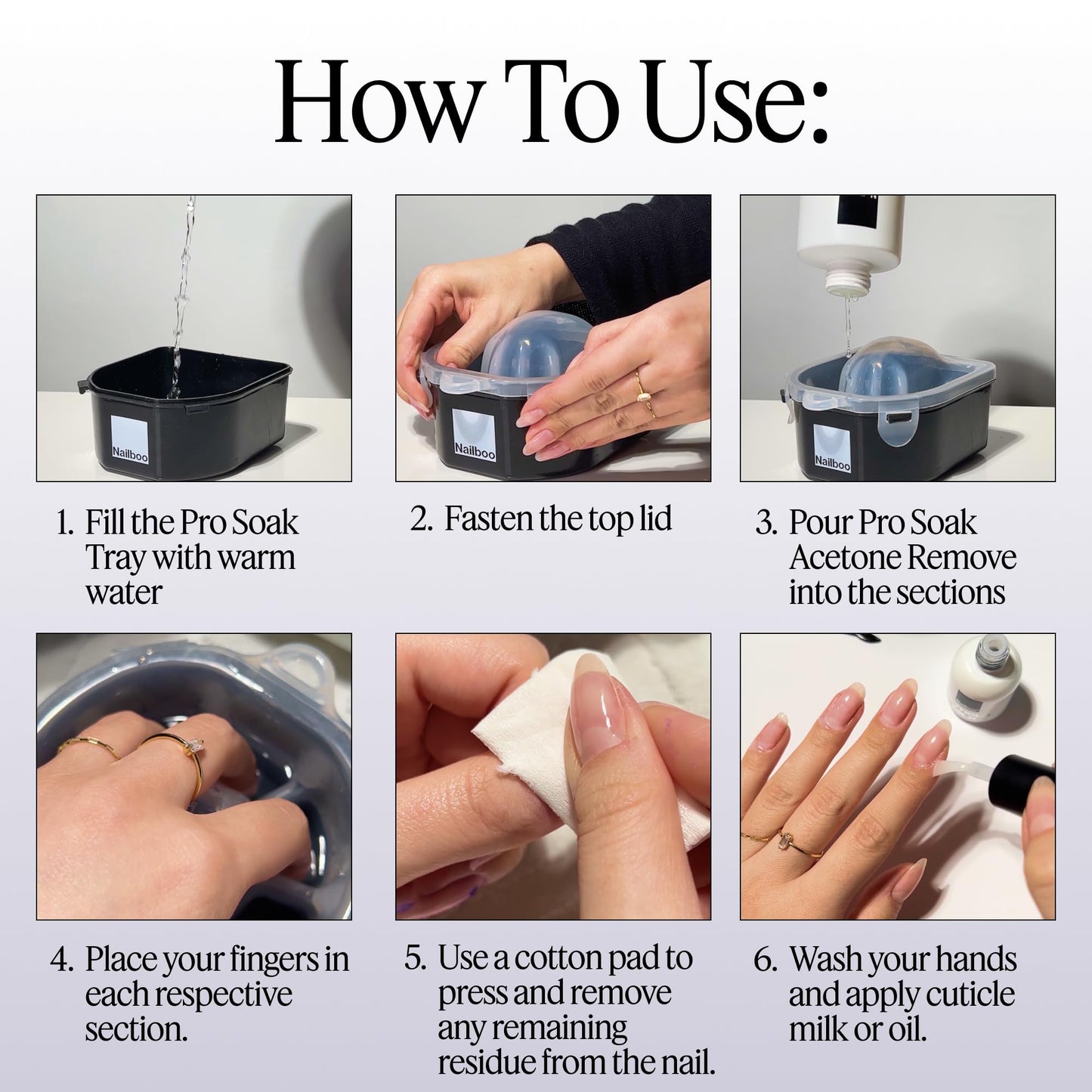 Nailboo 100% Acetone Nail Polish Remover, Gel Polish Remover for Nails, Pure Acetone Polish and Dip Powder Remover, Nail Salon Quality Removal, 16 Fl