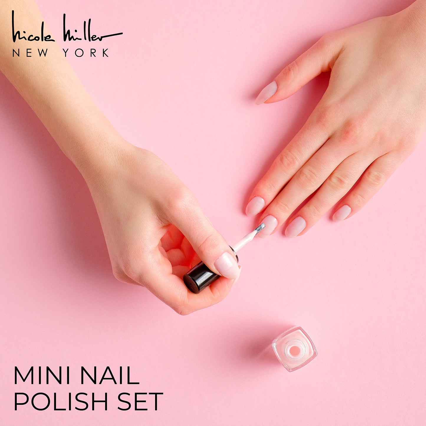 Nicole Miller Mini Nail Polish Set - Glossy, Vibrant Colors for Fingernails & Toenails, 2 Pack Trendy and Floral Collection