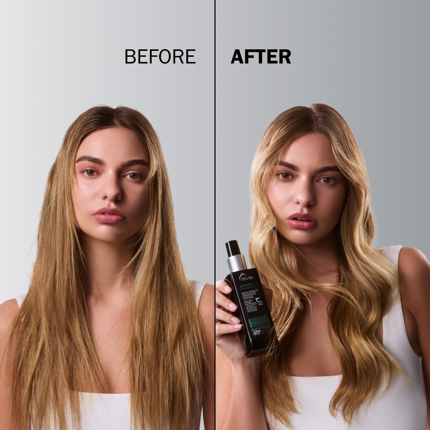 TRUSS Amino Heat Protection Spray 7.61oz | Anti-Frizz Leave-In, Detangler & Color-Safe Heat Protectant with Essential Oils & Amino Acids