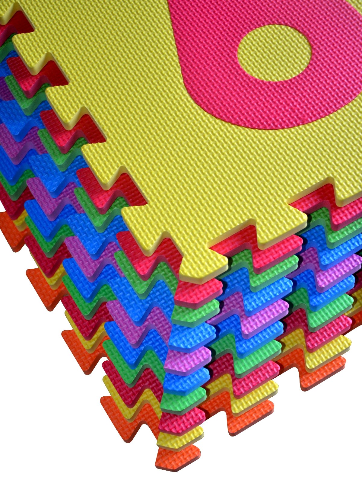 POCO DIVO Numbers Puzzles Play Mat, 10-Tile Colorful EVA Foam, Kids Safety Education Playmat, 10SQ FT Interlocking Soft Floor