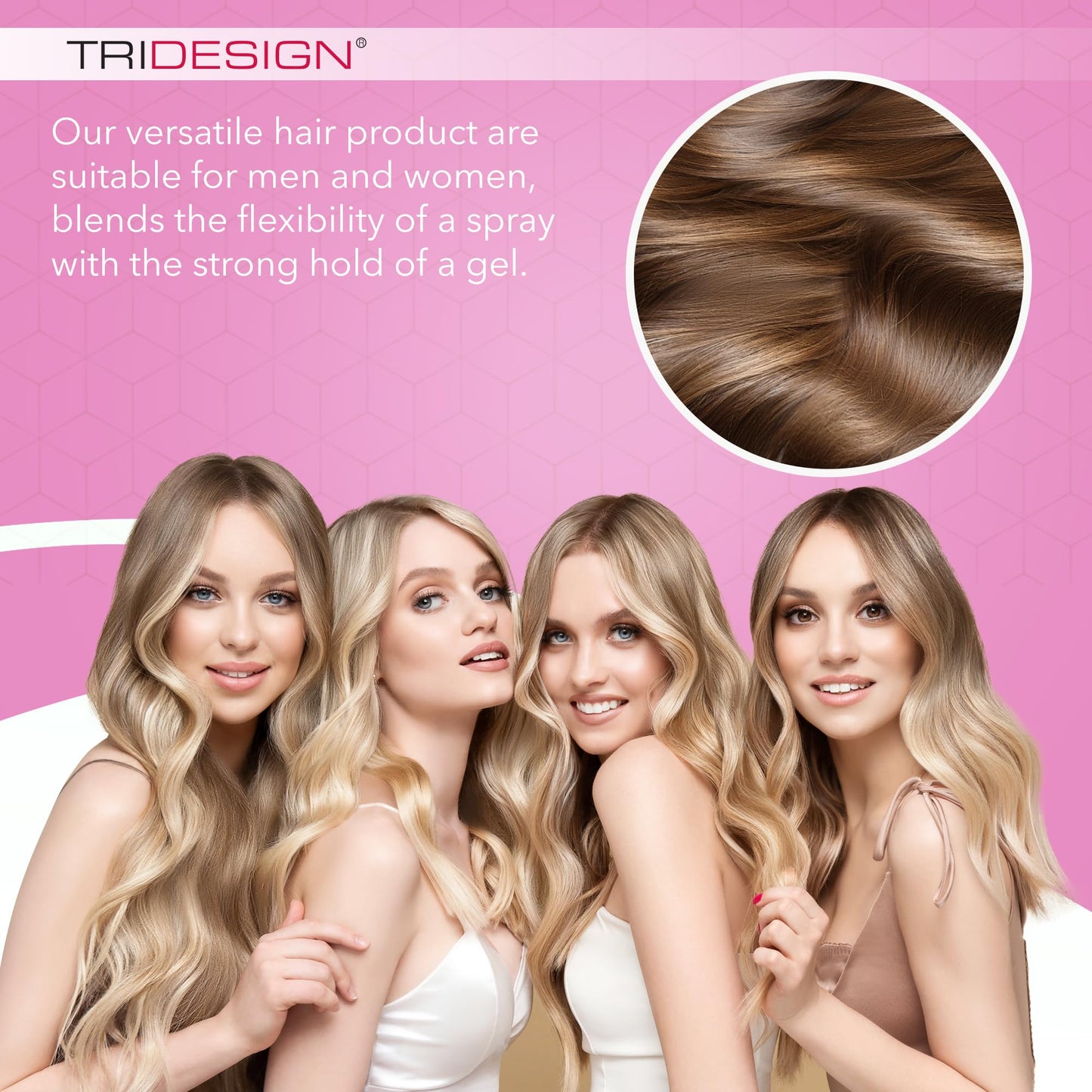 TRIDESIGN Aerogel Hairspray - Strong Hold Hair Finishing Spray for Volumizing & Control, Flexible Styling for All Hair Types, Non-Sticky and Scented