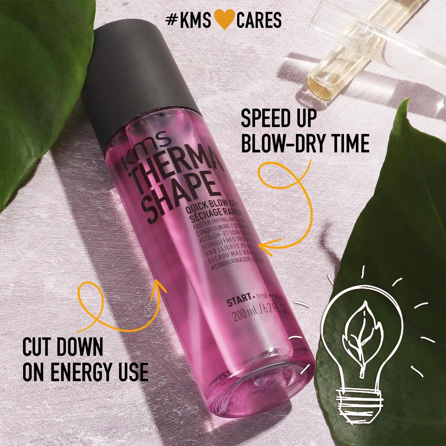 KMS THERMASHAPE Quick Blow Dry Spray for Full, Natural Blow Outs 6.7 oz