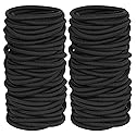 GOSICUKA 120 Pieces Black Hair Ties for Thick and Curly Hair Ponytail Holders Hair Elastic Band for Women or Men(4mm)