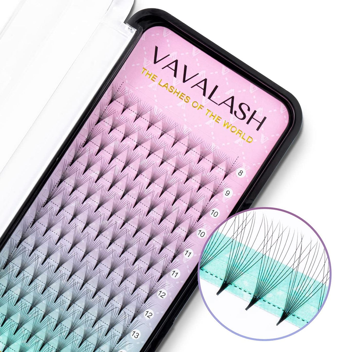 Eyelash Extensions 3D 4D 5D 6D 8D 9D 10D Thickness 0.07/0.1 C/D Curl Eyelashes Middle Stem Premade Fans Russian Volume Lash Extensions Supplies