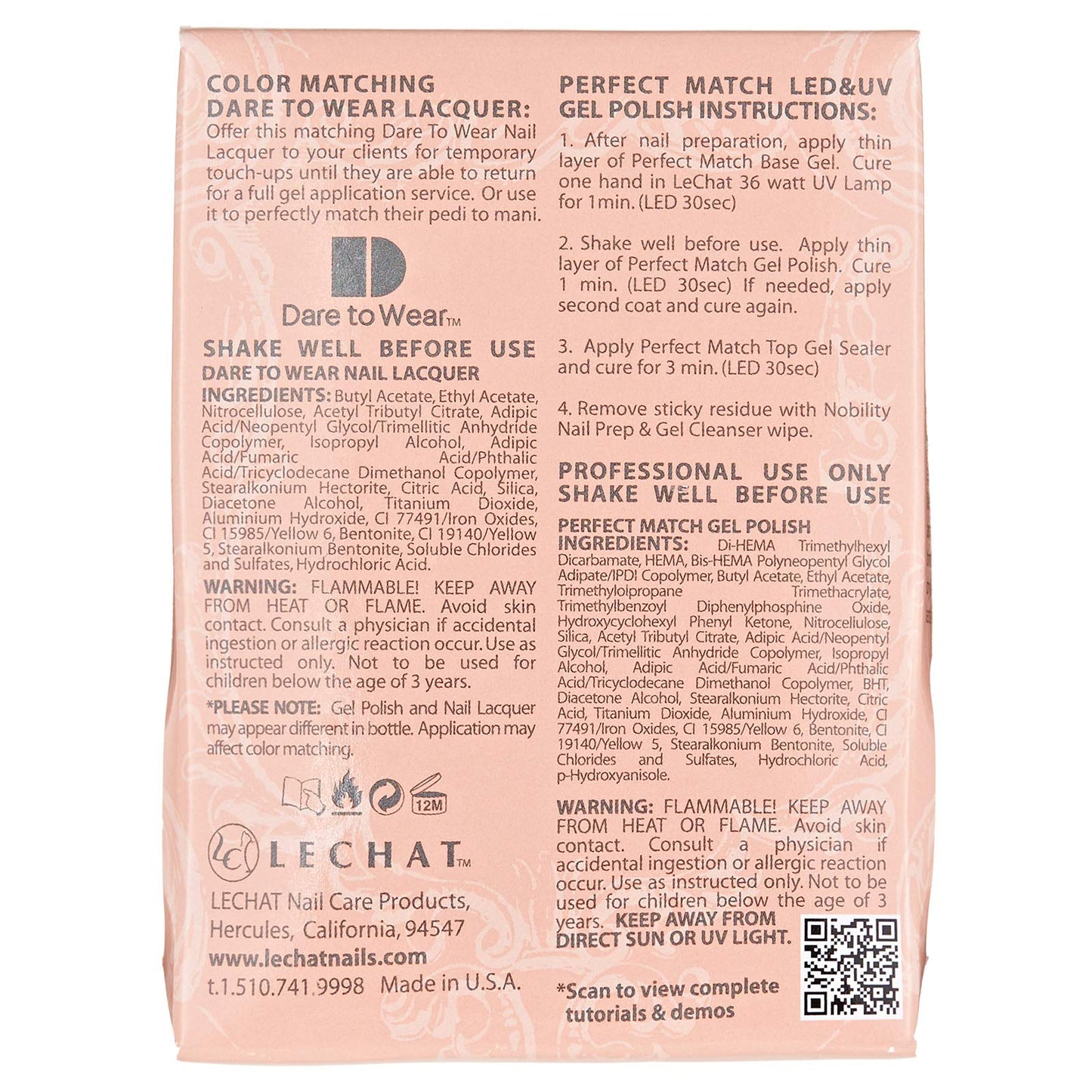 LECHAT Lechat Perfect Match Nail Polish, Honeybuns, 0.5 fluid_ounces Beauty & Personal Care LECHAT