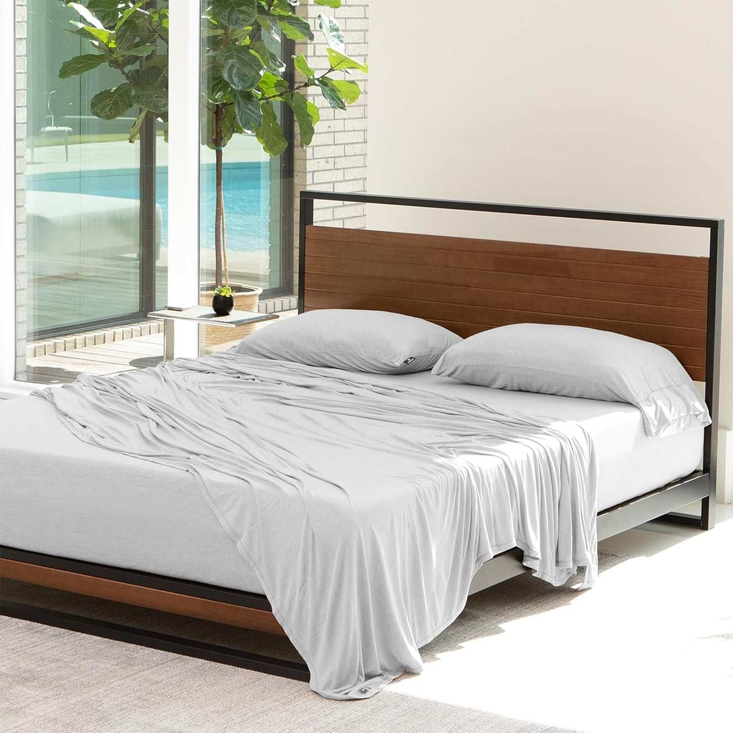 Bedgear Hyper-Wool Bed Sheet Set - Warm, Breathable Moisture-Wicking for Dry Sleep Environment - Soft Fabric - Fitted Sheet, Flat Sheet, Pillowcases,