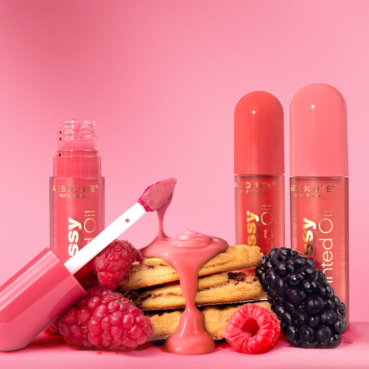 Absolute New York Dewy Water Lip and Cheek Tint, Glassy Tinted Lip Oil, with Vitamin E, Squalane and Jojoba Seed Oil (MLTN08 Mocha Latte)