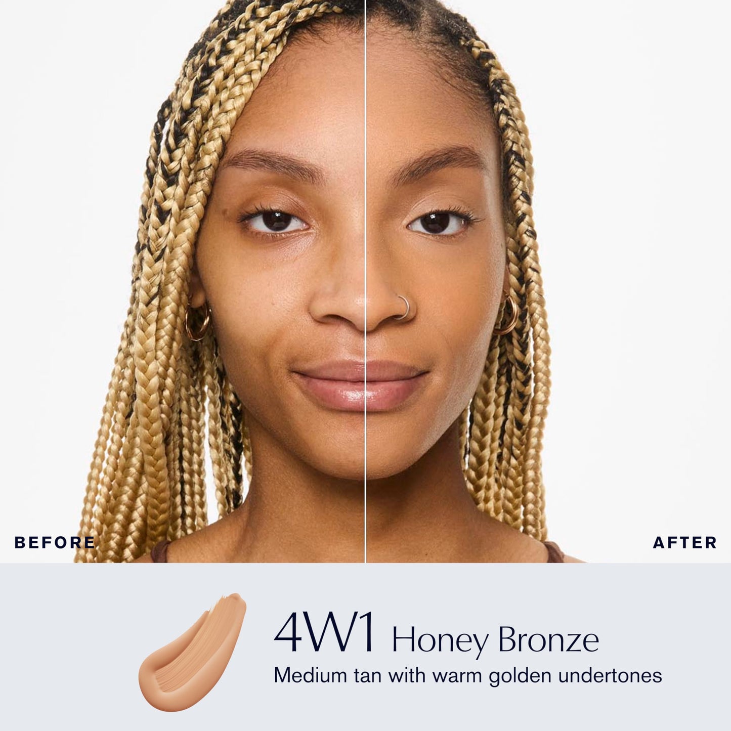 Estée Lauder Double Wear Stay-in-Place Foundation Makeup | 36-Hour Long-Wear Matte Foundation, 1 Fl Oz, 4W1 Honey Bronze
