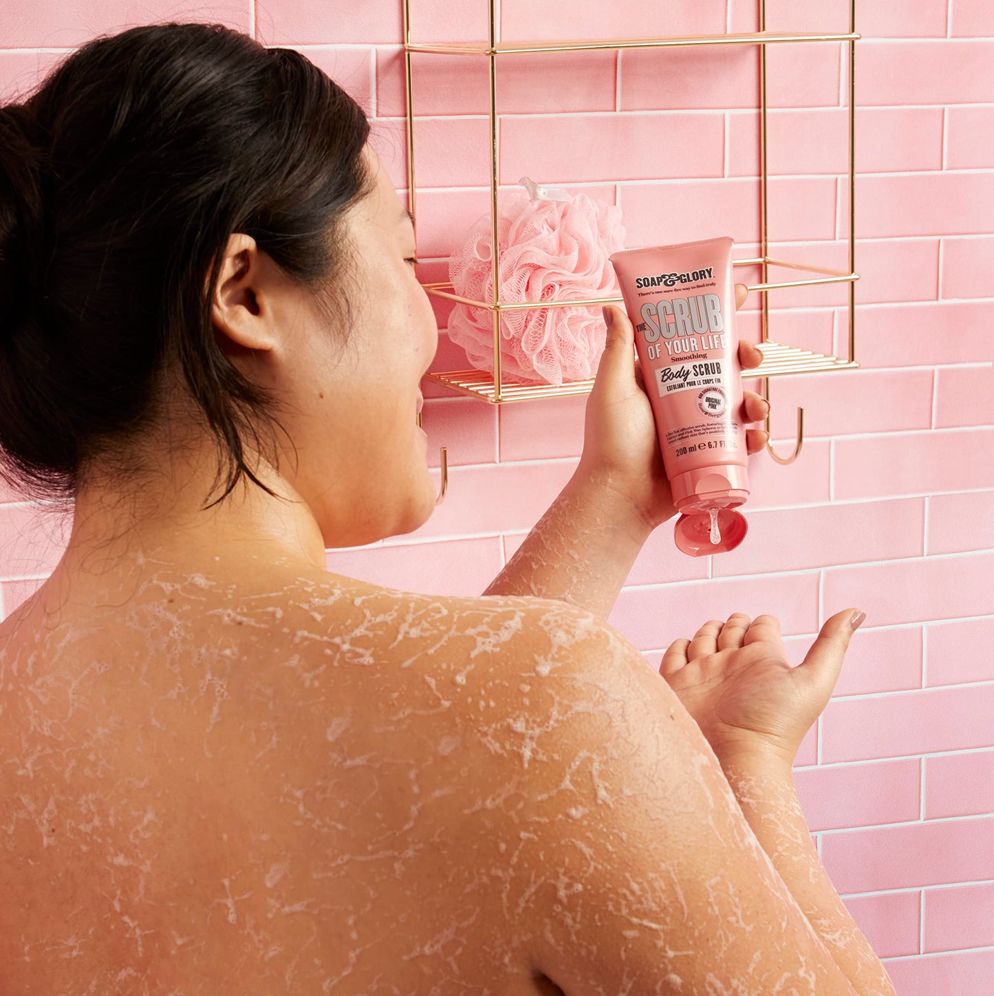 Soap & Glory Original Pink The Scrub Of Your Life Exfoliating Body Scrub - Smoothing & Buffing Vegan Scrub - Rose & Bergamot Body Polish with Shea