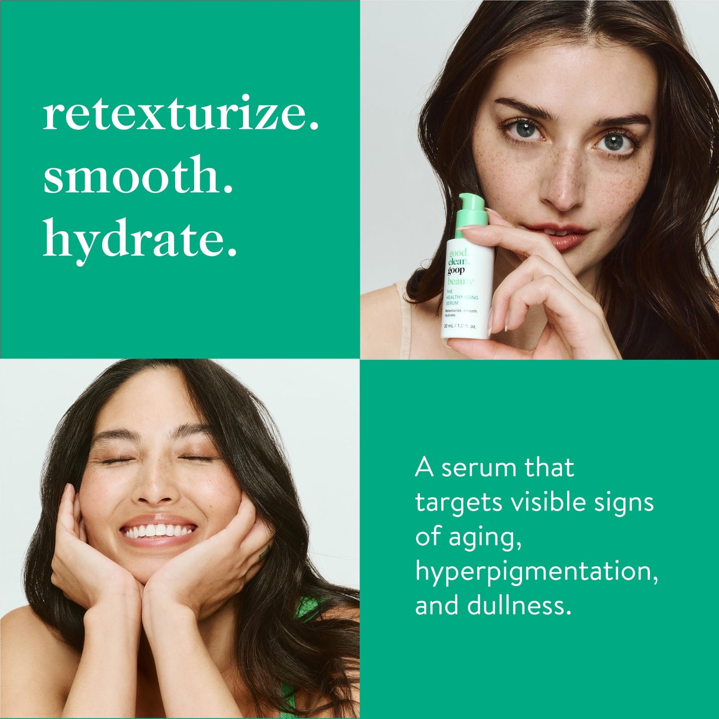 good.clean.goop beauty The Healthy Aging Serum | Facial Serum with Tranexamic Acid, Shikimic Acid & Goji Berry Oil | Serum to Help Smooth Wrinkles