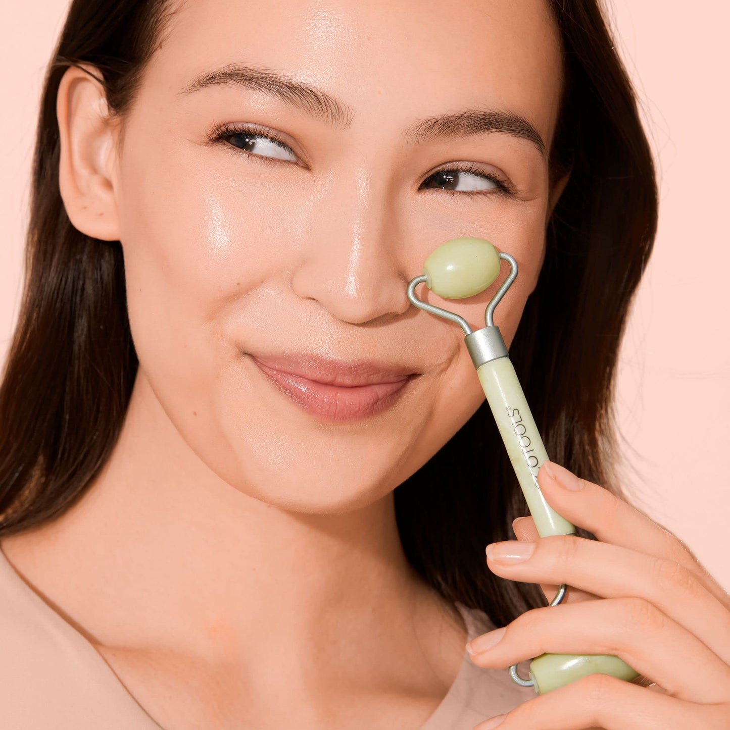 EcoTools Beauty Skin Care Tool Jade Facial Roller and Eye Roller Duo, Face Roller and Massager, Skincare and Sculpting Tool, Reduces Under Eye