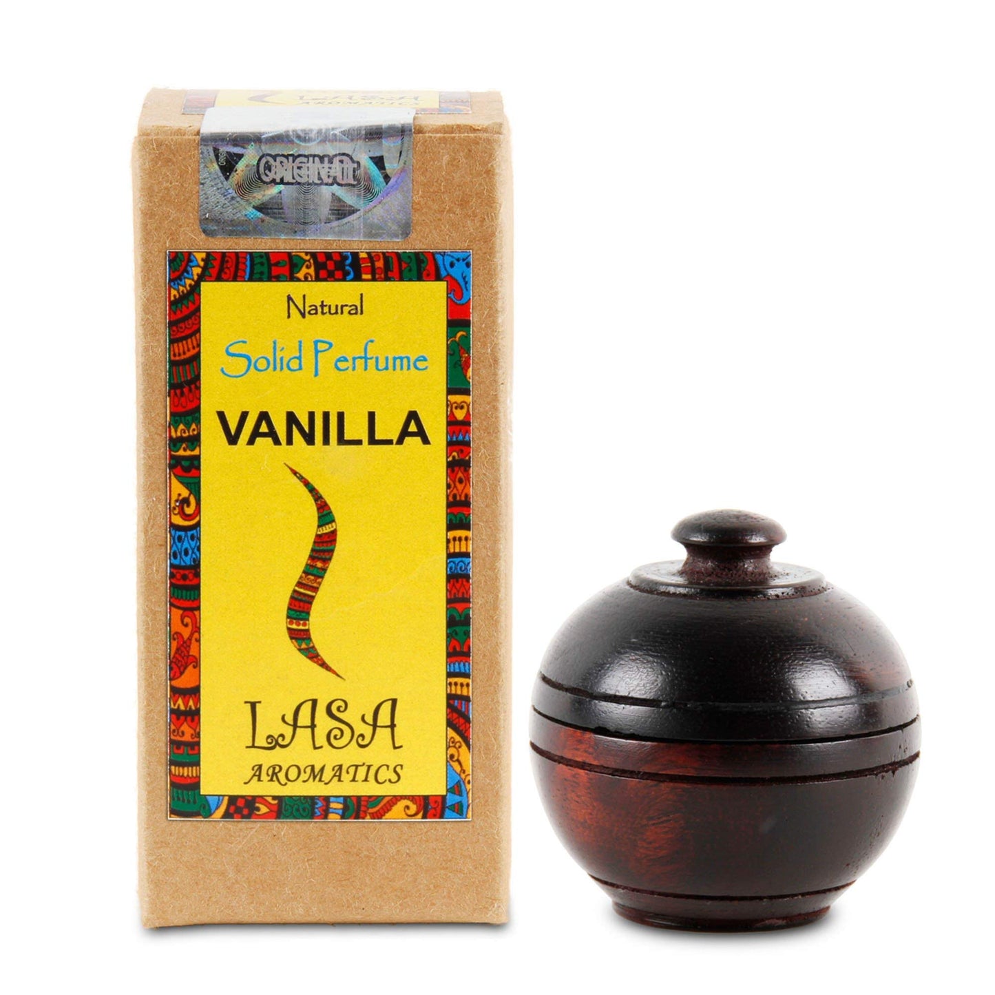 Lasa Aromatics Natural Solid Perfume Body Musk In Wooden Jar - 6 gm (Vanila) Beauty & Personal Care LASA AROMATICS
