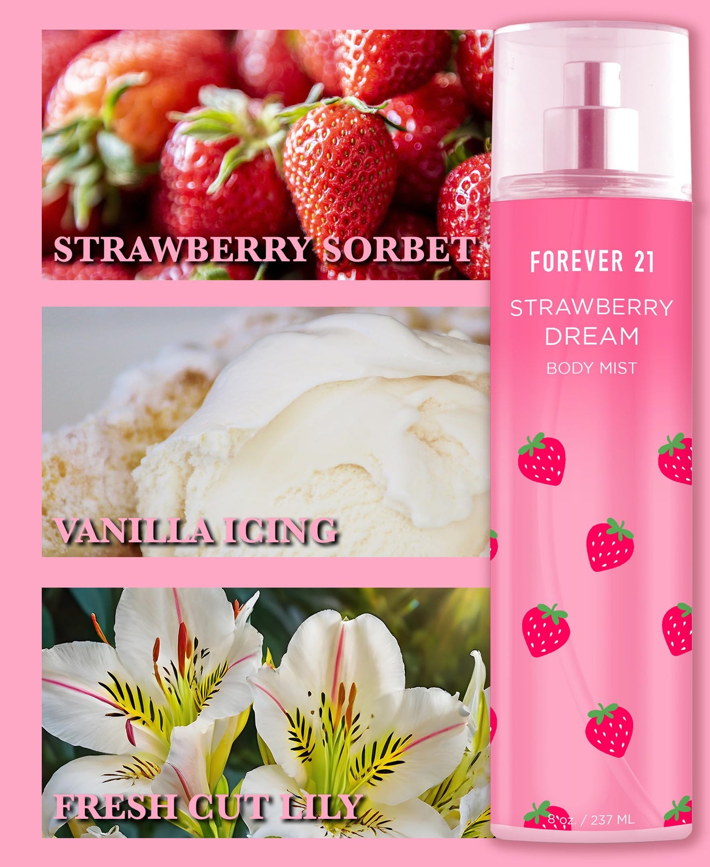 Strawberry Dream Body Mist, 8 fl. oz., by Forever 21