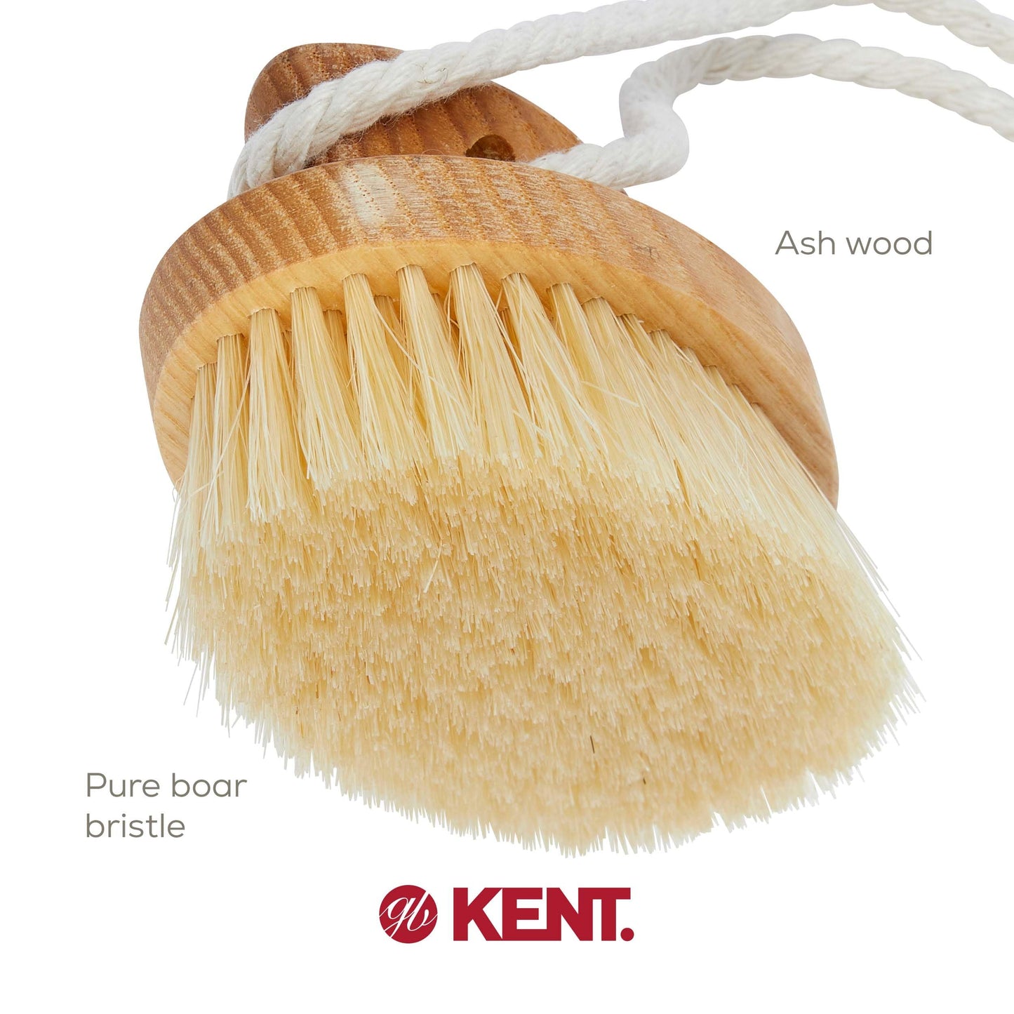 Kent FD11 Shower Brush with Wrist Strap - Exfoliating Body Brush for Wet or Dry Skin, Improves Circulation, Perfect for Lathering and Scrubbing, Made
