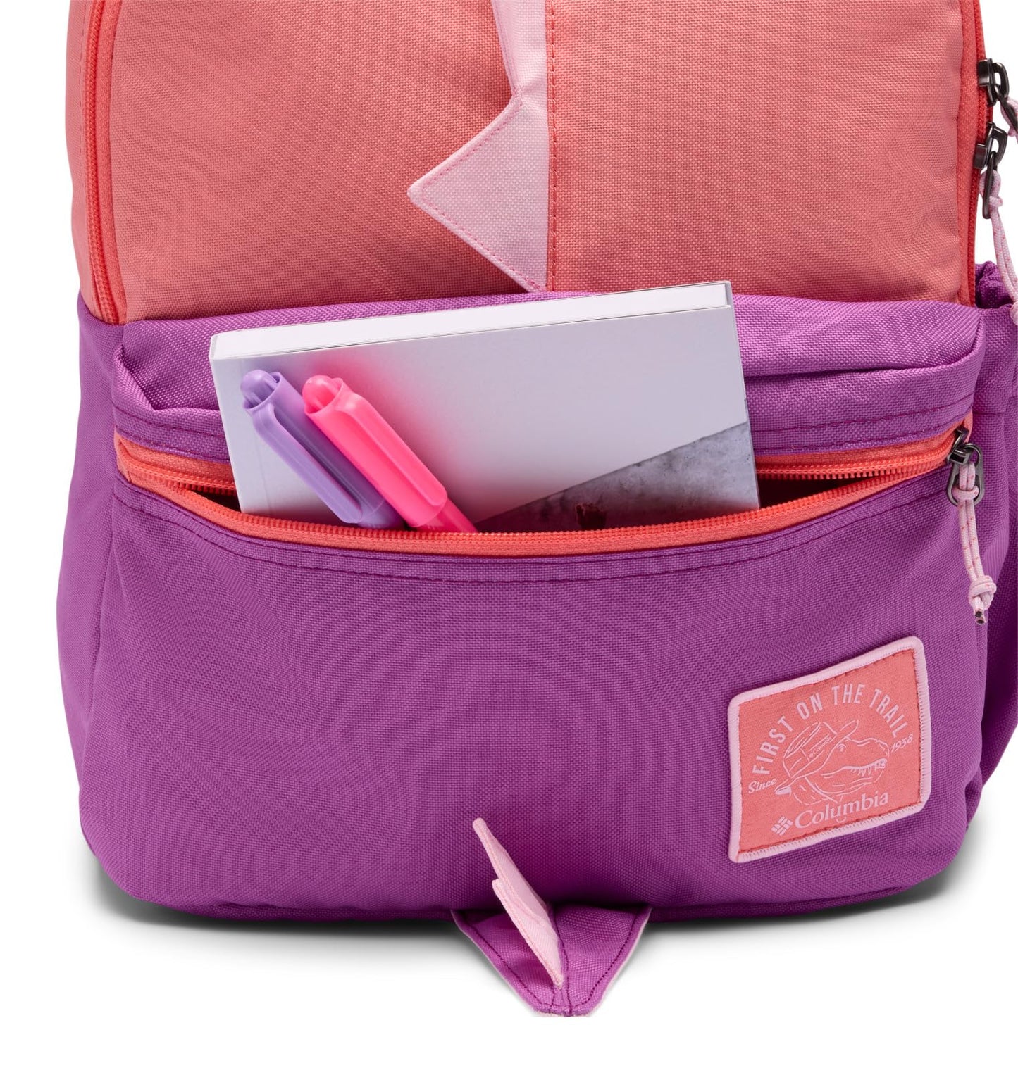 Columbia Youth Unisex Kitterwibbit Backpack, Hot Coral/Razzle/Satin Pink, One Size