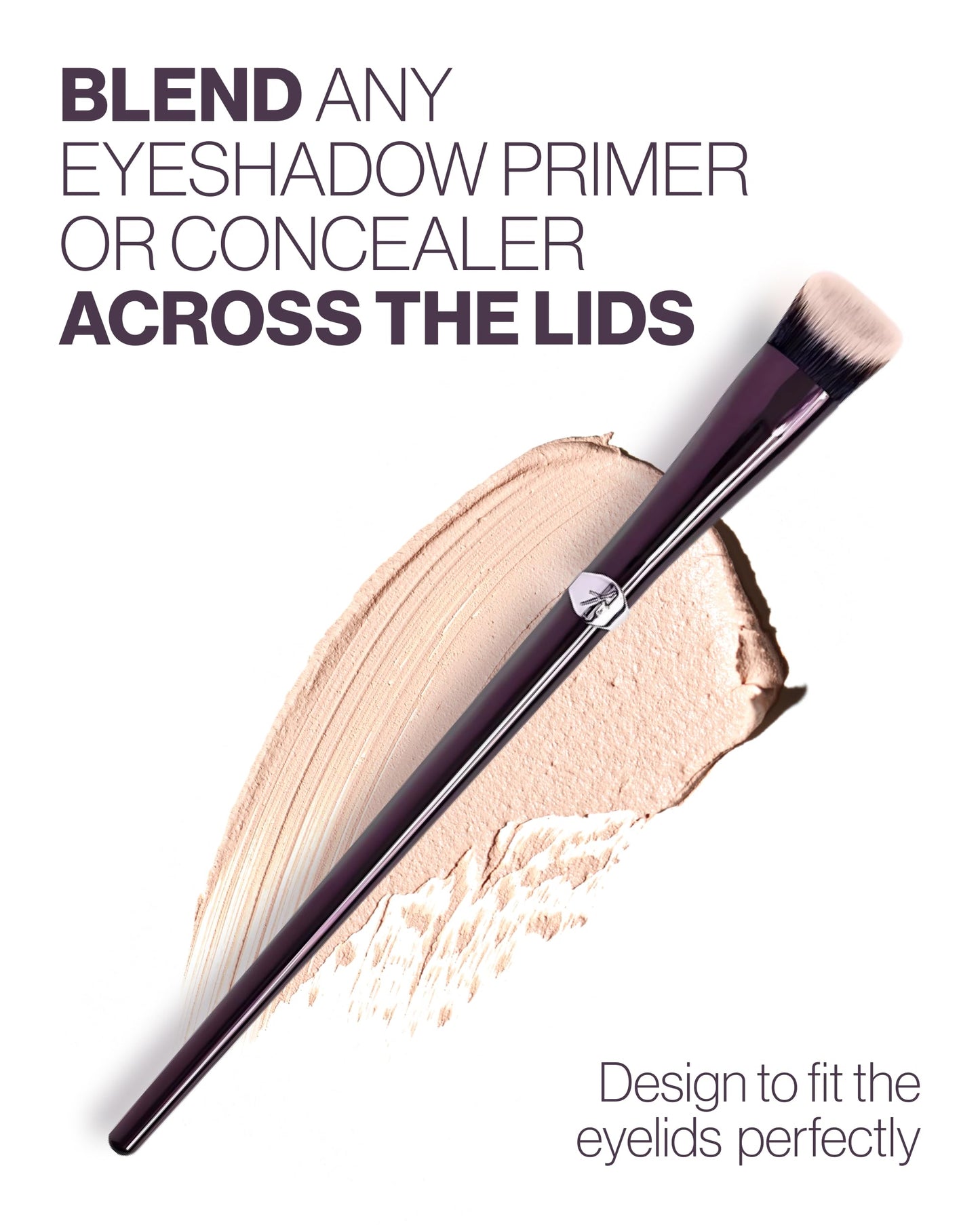Anisa Beauty Eye Primer Brush | Soft, Vegan Fibers for Blending Eyeshadow Primer and Concealer | Professional Makeup Brush for Crease-Free
